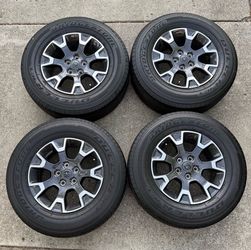4 - OEM 18" Wheels - 2024 Jeep Gladiator Alloys & Bridgestone Tires