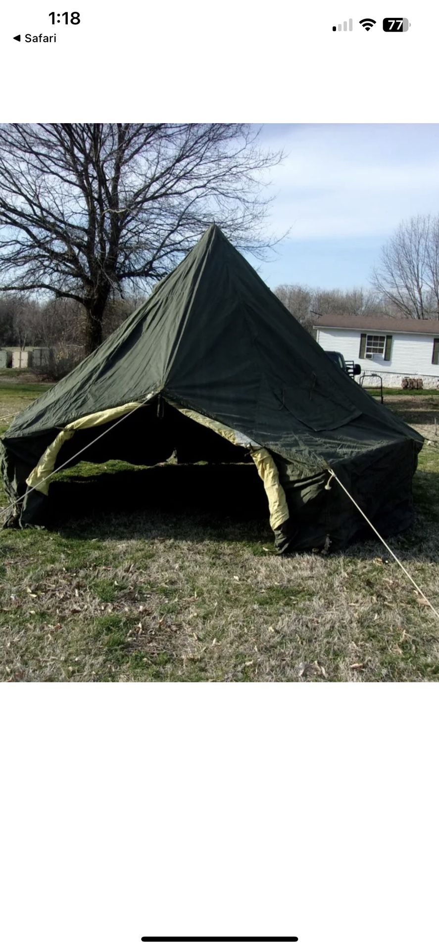 Military Tent Hexagonal M-1950 5man
