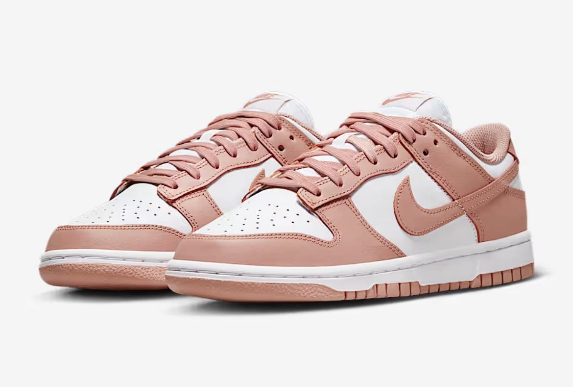 WOMENS NIKE DUNK LOW ROSE WHISPER PINK WHITE DD1503-118 AUTHENTIC SIZE 8