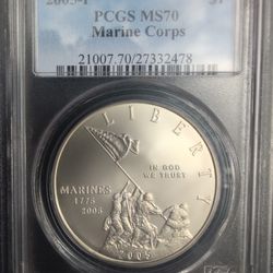 2005 P - Commemorative Silver Dollar Marine Corps 250th Anniversary