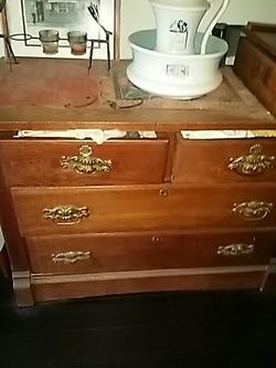 Antique drawers and chest