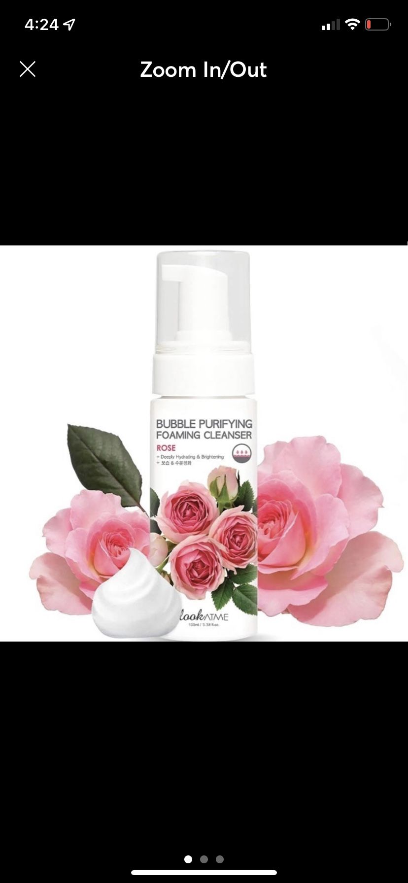 Look at Me Bubble Purifying Foaming Rose Cleanser 5.7 oz Hydrating & Brightening