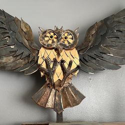Hand Made Owl Sculpture