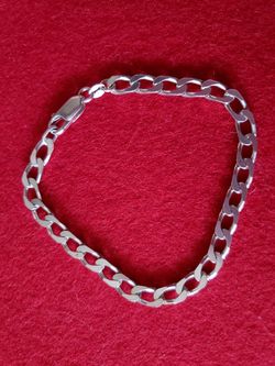 Gorgeous sterling silver stamped solid bracelet