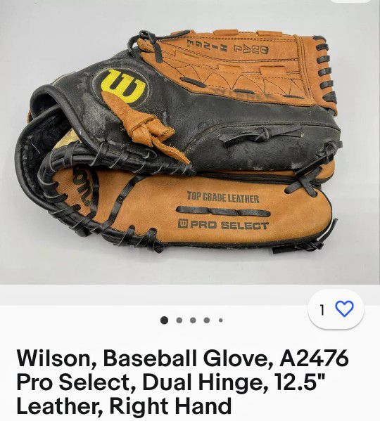 (2) Ball Gloves & Adidas Bag -Right Hand Throw, Left hand Catch, Wilson12.5" & Rawlings 13.5", TAKE ALL 3 FOR