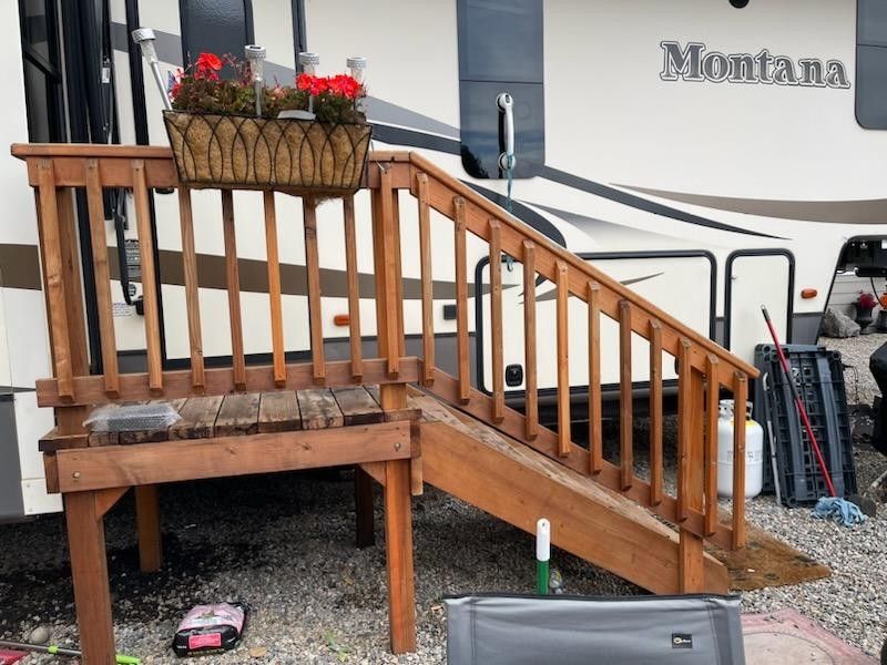 Wooden Rv Steps With Platform