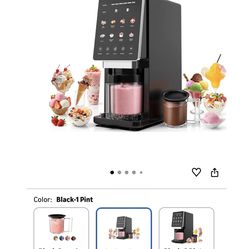 Brand new, Ice Cream Maker & 10-in-1 Frozen Treat Maker, 20 oz 1 Pint, Mix-In + Re-Spin for Creamy Texture, Gelato, Sorbet, Slushie, Frozen Yogurt & S