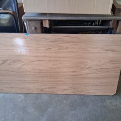 One 2x4ft Folding Table - Light Brown