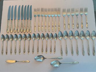 Community White Orchid Pattern Silverplate flatware
