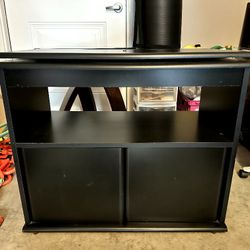 Black TV Console  Or Office Furniture 