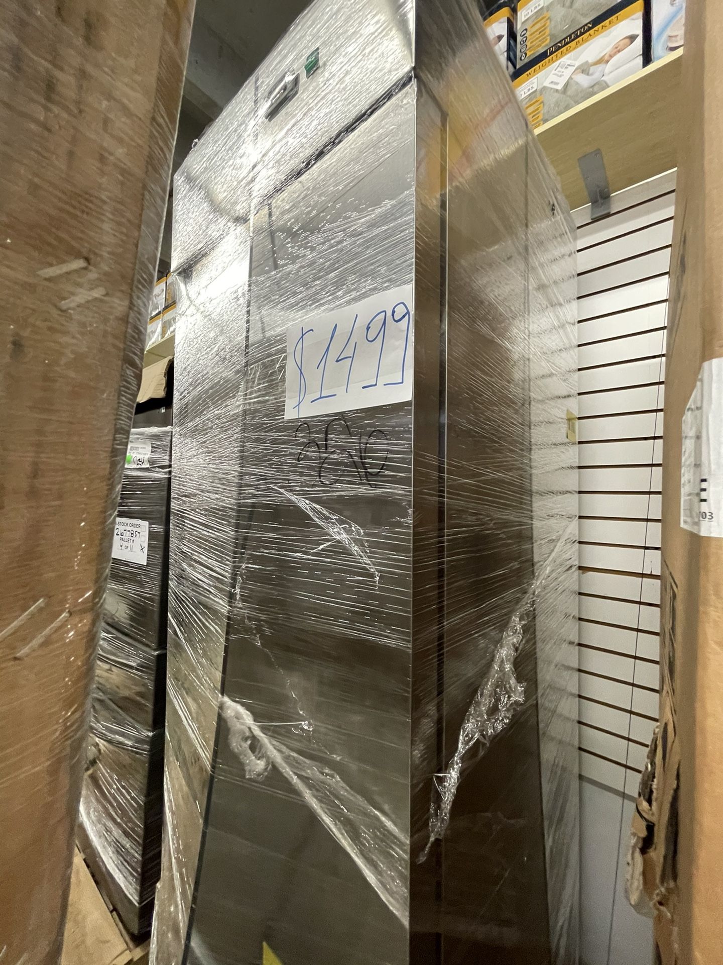 SG Merchandising Solutions Single Solid Door Freezer, Stainless Steel
