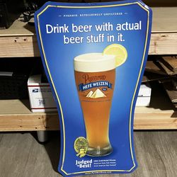 Pyramid Hefe Weizen Beer Metal Sign Bar Decor Man Cave Brewery Sign