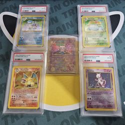 Pokemon TCG Vintage Holo Cards 99, 2000yr Char, Blas, Ven, Mewx2