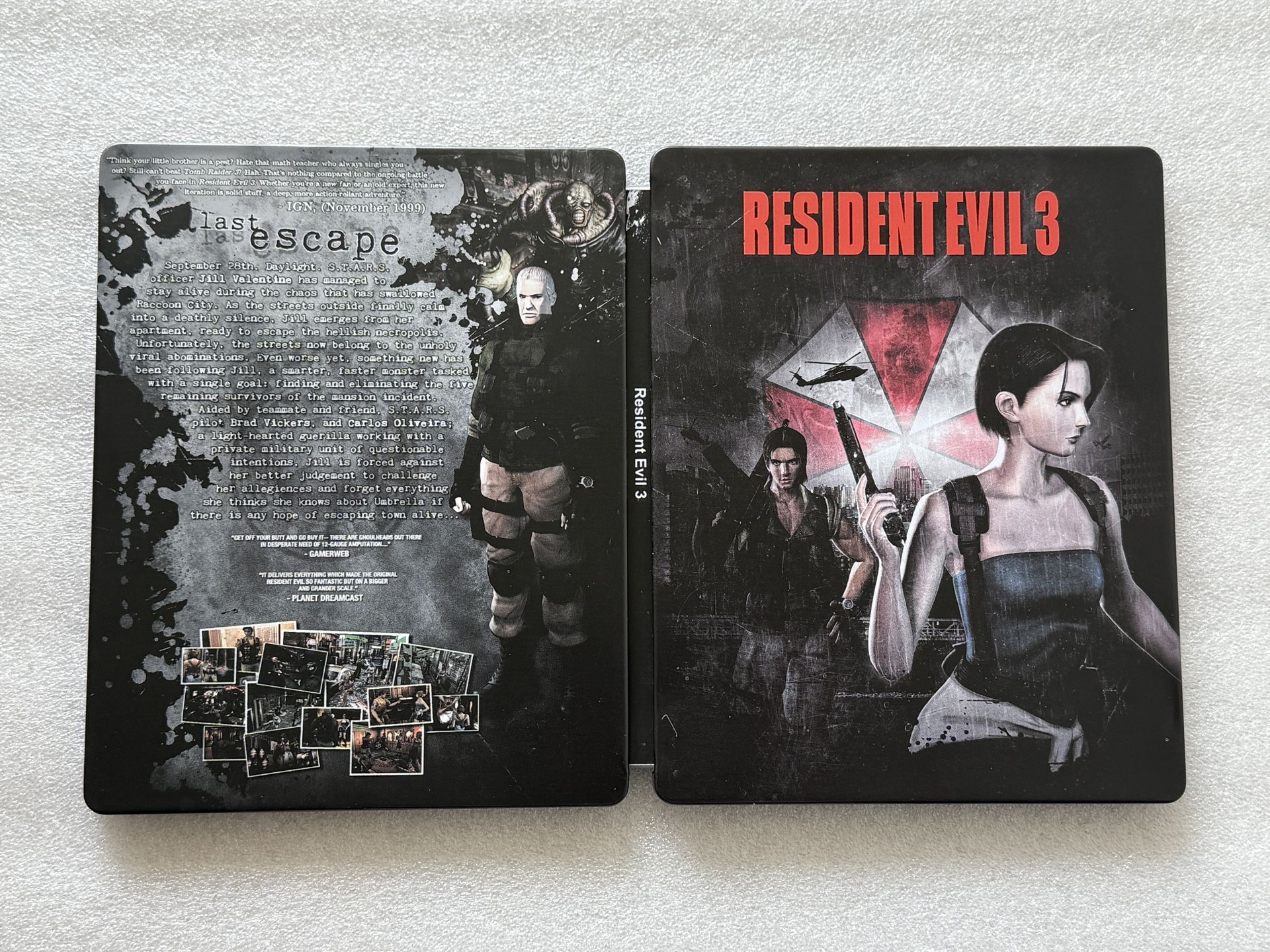 Resident Evil 3 Classic Edition Custom Steelbook/SteelUp Case PS2/PS3/PS4/Xbox