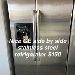 Nice GE Side By Side Stainless Steel Refrigerator 