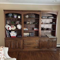 Large Wood Shelving Units - 3 Pieces - Storage - Book Shelves