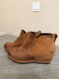 Sorel Brown Leather Chelsea Ankle Boots Women's US 8.5 EU 39.5 NL3816-242