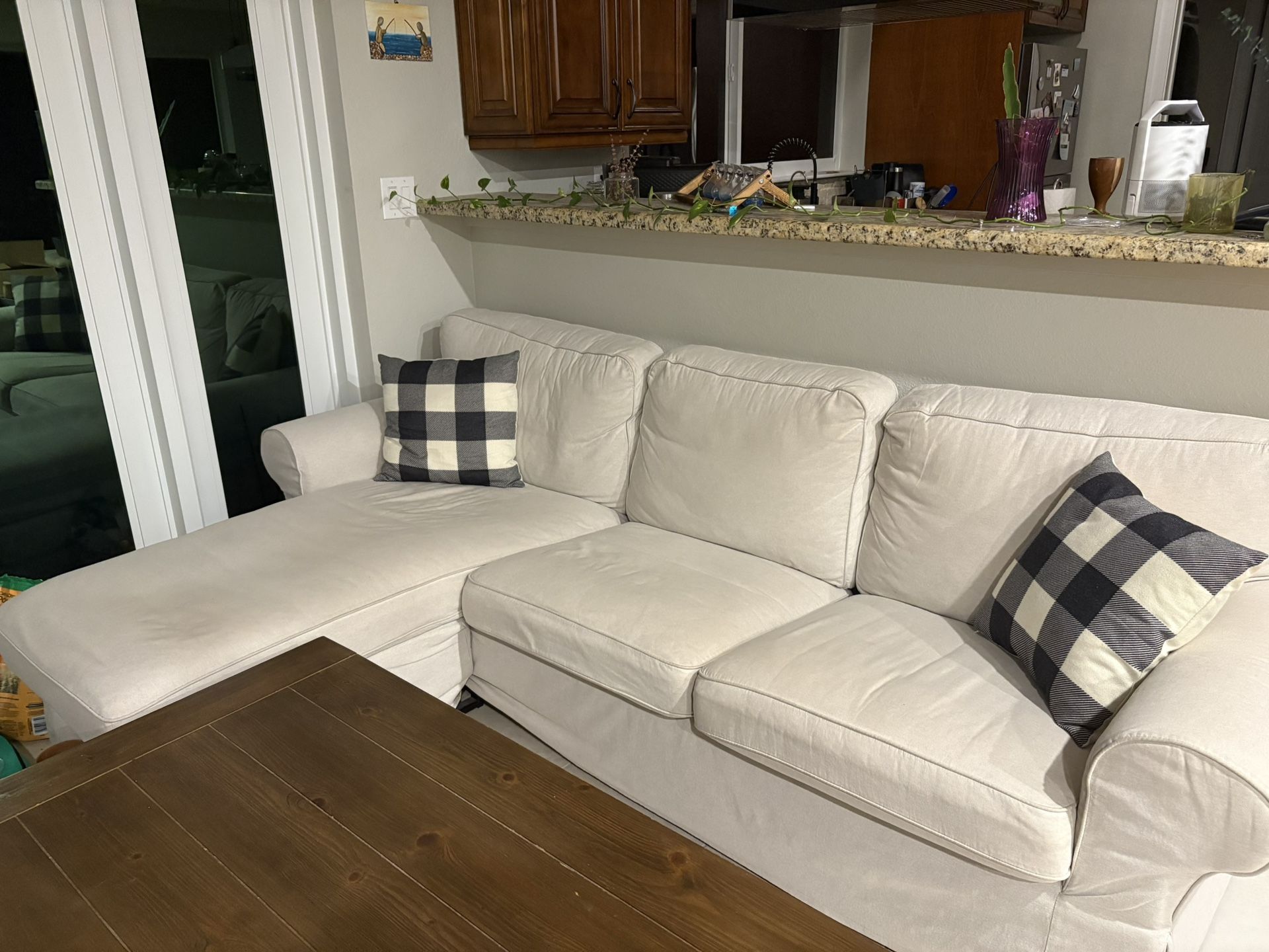 IKEA Ektorp Sofa with Chaise