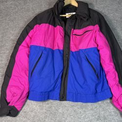 Vintage 90s REI Colorblock Puffer Jacket Nylon Ski Retro Size M