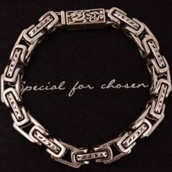 925 Sterling Silver Women's Men's Large Chain Bracelet Band Gift 