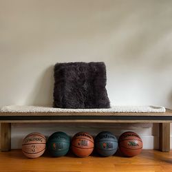 Teakwood Trim Industrial Bench 70.8”