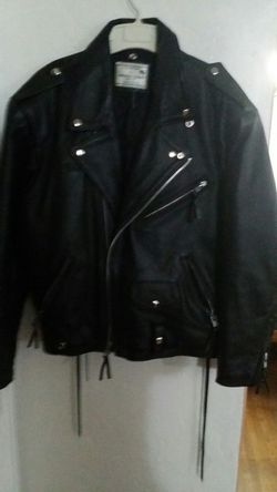 Leather motorcycle jacket