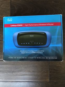 Cisco Linksys E3000 Brand New 2.4 and 5 ghz Gigabit Router