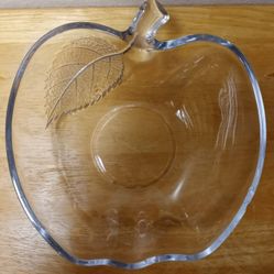 Vintage Indonesia Kig Glass Apple Bowl