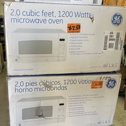 GE White 2.0 cu. ft. Countertop Microwave in
