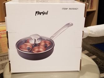Parini 8" Copper Non Stick Egg Poacher