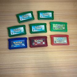 Pokémon Game boy Advanced 3rd Generation Game Cartridges