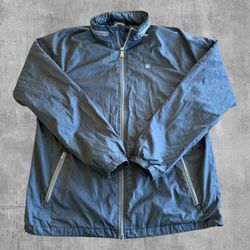 Quiksilver Waterman Collection Men’s Weather Jacket Black Hooded Rain Coat Large