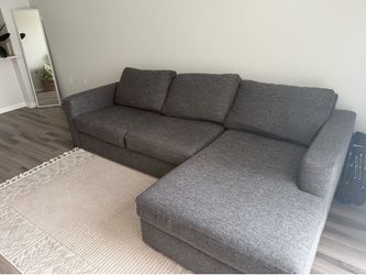 Dark Gray- sectional with chaise
