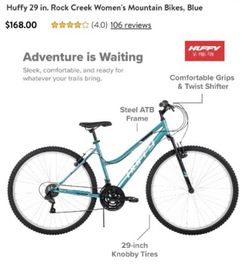 Huffy 29 in. Rock Creek Women's Mountain Bikes, Blue