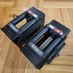 Powerblock Elite USA w/ knurled handles (up to 50lbs with room for expansion up to 90lbs)