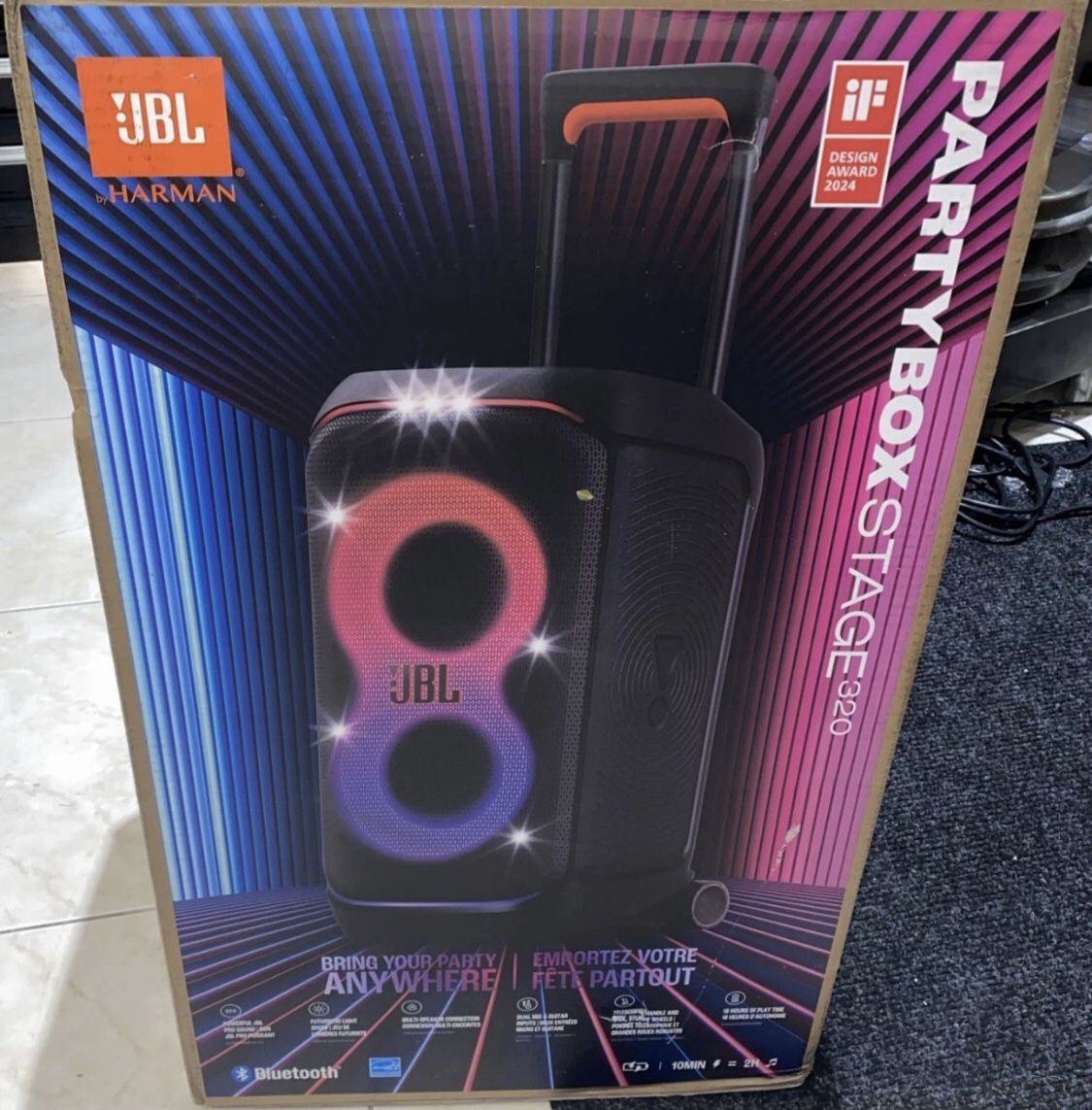 jbl partybox 320 portable wireless party speaker