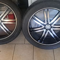 22" TIRES, BORGHINI Black And SILVER