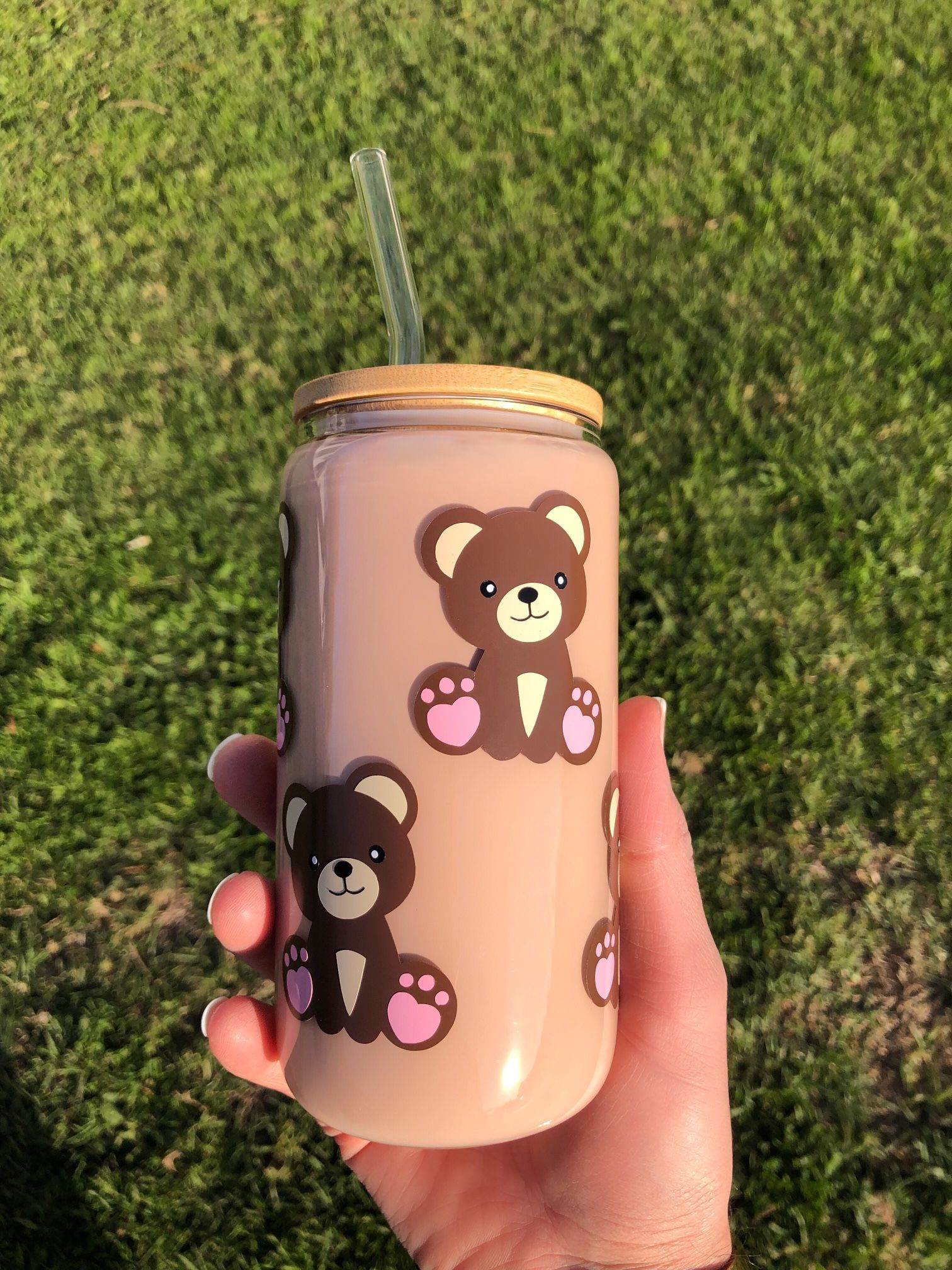 New Glass Teddy Bear Cup