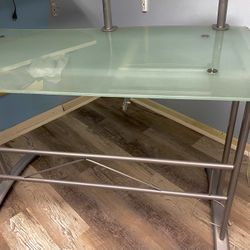 1990’s Glass Vintage Computer Table
