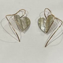 Handmade Silver Heart Earrings