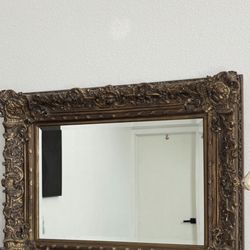 Vintage Wood Mirror 