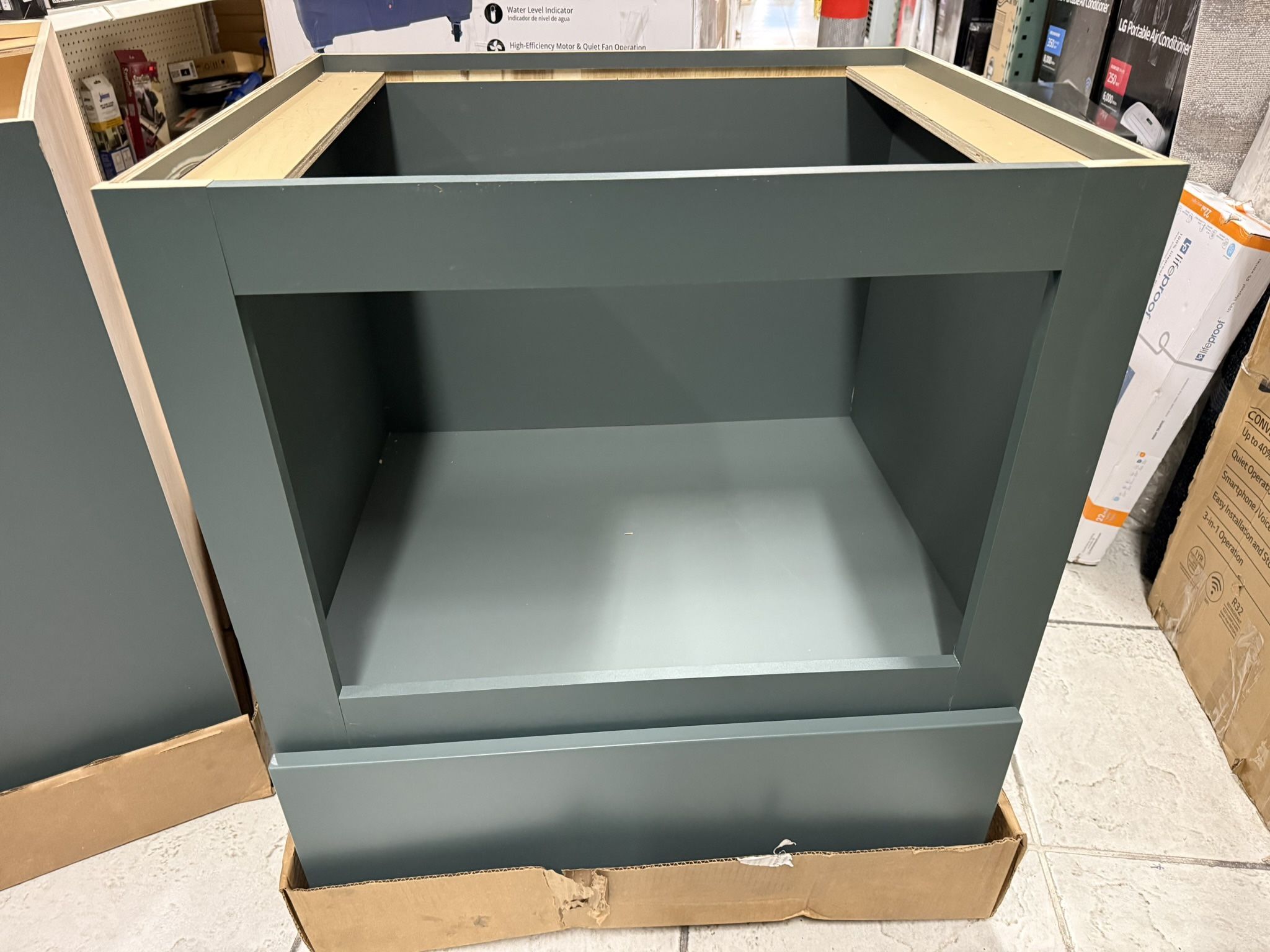 HOME Decorators Collection - Franklin - MICROWAVE Base Kitchen Cabinet 30 inch W x 24 Inch D x 34.5 inch H in Verdant Green-