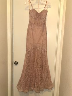 NEW Blush Beaded Mermaid Formal Dress – Never Worn