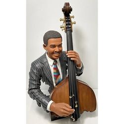 2002 Willitts Designs All that Jazz Keepin' The Beat Bass Player Sculpture