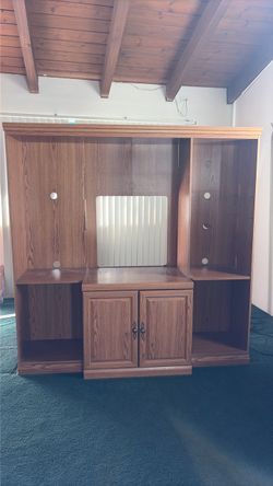 Wood Entertainment Center Wall Unit