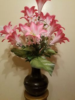 New artificial floral arrangement Pink lilies