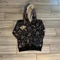 Bape Space Camo Shark Full Zip Double Hoodie