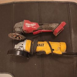 DeWalt DWE402 4 1/2 Angle Grinder/ Milwaukee M18 4 1/2 Grinder