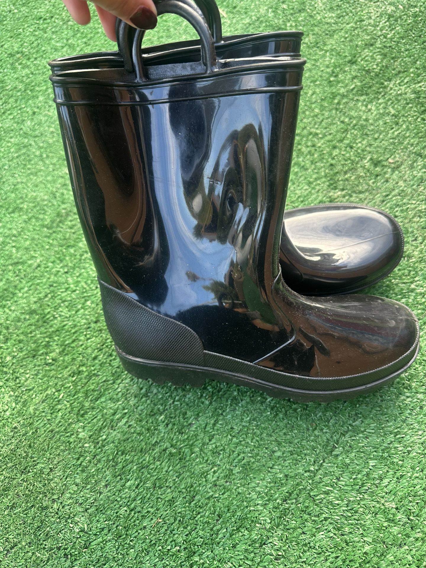 Like New Black Snow/rain Boots Girls Size 4 