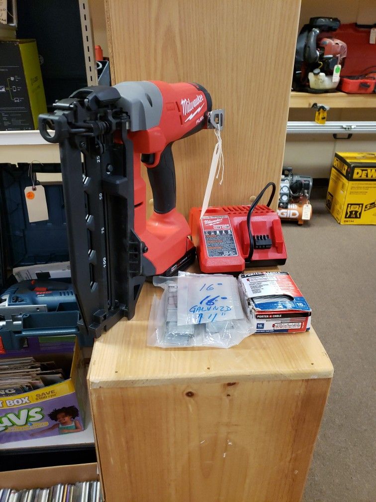 Milwaukee 16 Gauge Straight Finish Nailer 274120 for Sale in Hartford